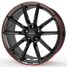 Borbet LX18 black glossy rim red
