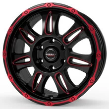 Borbet CW8 red rim window polished matt