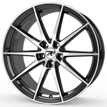 R3 Wheels R3H03 schwarz glänzend poliert